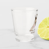 Funny Giraffe Shot Glass Smile - Aangepaste tekst Shot Glas (Links)