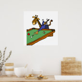 Funny Giraffe Spellingspool Cartoon Poster (Keuken)