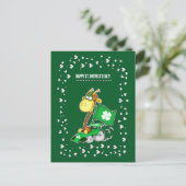 Funny Giraffe St. Patrick's Day Briefkaarten (Staand voorkant)