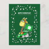 Funny Giraffe St. Patrick's Day Briefkaarten (Voorkant)