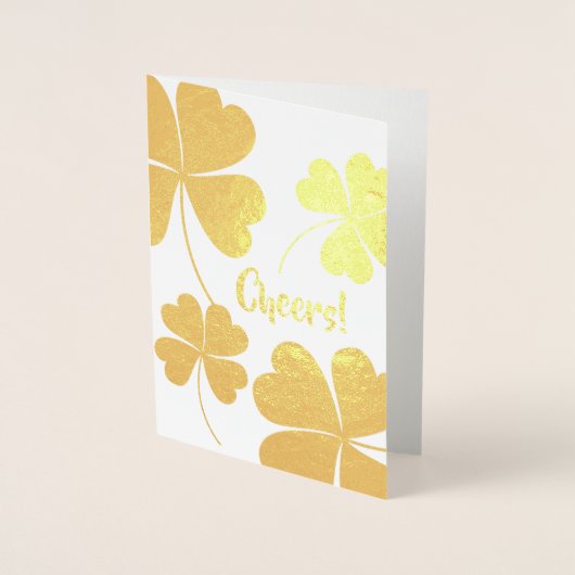 Funny Giraffe St.Patrick's Day Real Foil Cartes (Devant)