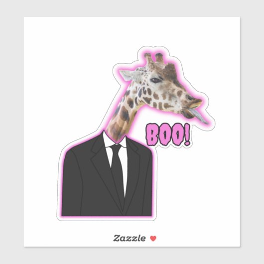 Funny Giraffe Sticker (Vel)