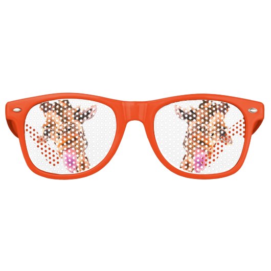 Funny Giraffe Sunglasses Retro Zonnebril (Voorkant)