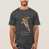 Funny Giraffe T-shirt - aangepaste tekst (Voorkant)
