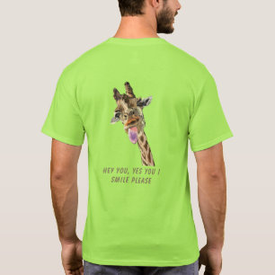 Funny Giraffe T-shirt - aangepaste tekst