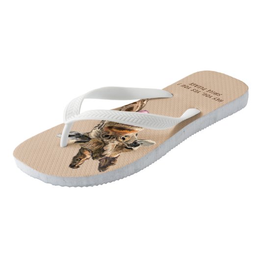 Funny Giraffe Teenslippers Smile - Kies kleuren (Schuin)