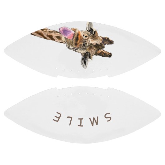 Funny Giraffe Tongue Out and Playful Wink - Smile American Football (Panelen)