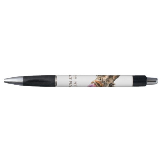 Funny Giraffe Tongue Out and Playful Wink - Smile Pen (Voorkant)