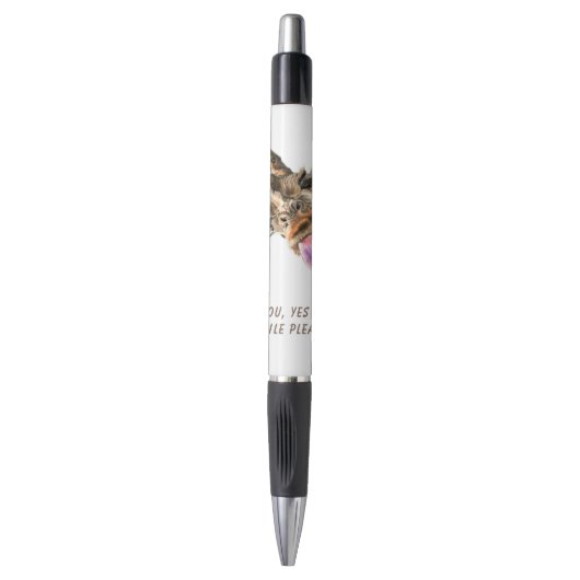 Funny Giraffe Tongue Out and Playful Wink - Smile Pen (Voorkant Verticaal)