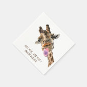 Funny Giraffe Tongue Out and Playful Wink - Smile Servet (Hoek)