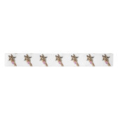 Funny Giraffe Tongue Out en Playful Wink Cartoon Lint (Voorkant)