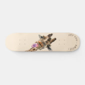 Funny Giraffe Tongue Out Skateboard - Smile (Horizontaal)