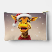 Funny giraffe wearing a Santa hat Etui (Achterkant)