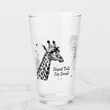 Funny Giraffe Zwart Wit Ink Gepersonaliseerd
