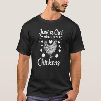 Funny Girl Chicken Design for Kids Women Mam Chick T-shirt