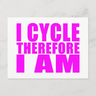Funny Girl Cyclists citeren : Ik cycli daarom I Briefkaart