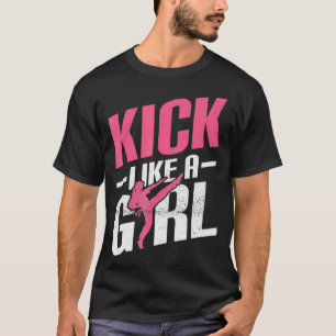 Funny Girl Martial Arts Girl Karate Girl Kickboxin T-shirt