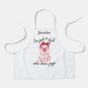 Funny Girls Love Pigs Personalized Schort