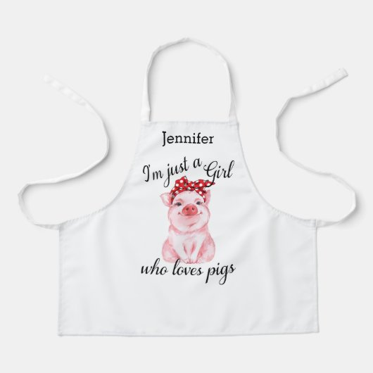 Funny Girls Love Pigs Personalized Schort (Voorkant)