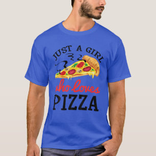 Funny Girls Pizza Lover Gift for Kids Dames T-shirt