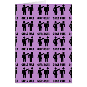 Funny Girls Rule Paars Girl Power Feminist Gifts