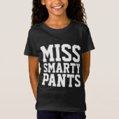 FUNNY GIRLS T-SHIRTS, MISS SMARTY PANTS T-SHIRT (Voorkant)