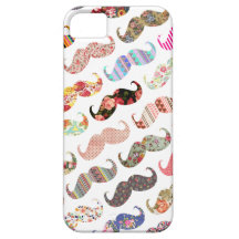 Funny Girly Colorful Pattern Mustaches