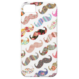 Funny Girly Colorful Pattern Mustaches iPhone 11 Hoesje