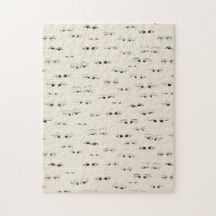 Funny Girly Eyes Drawing Legpuzzel