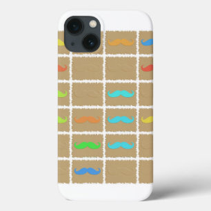 Funny Girly Mustache 6 iPhone 13 Hoesje