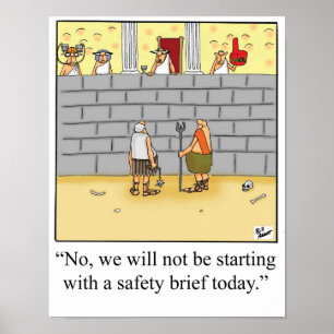 Funny Gladiator Safety Brief Poster