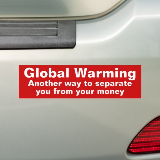 Funny Global Warming Bumpersticker (Op auto)
