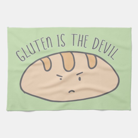 Funny Gluten is de Devil Kitchen Towel Theedoek (Horizontaal)