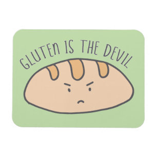 Funny Gluten is de duivel Gluten Free Magneet