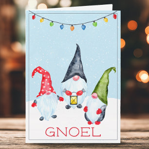 Funny Gnoel Kerstmis Gnomes Holiday Kaart