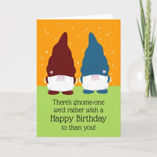 Funny Gnome Birthday Kaart (Voorkant)