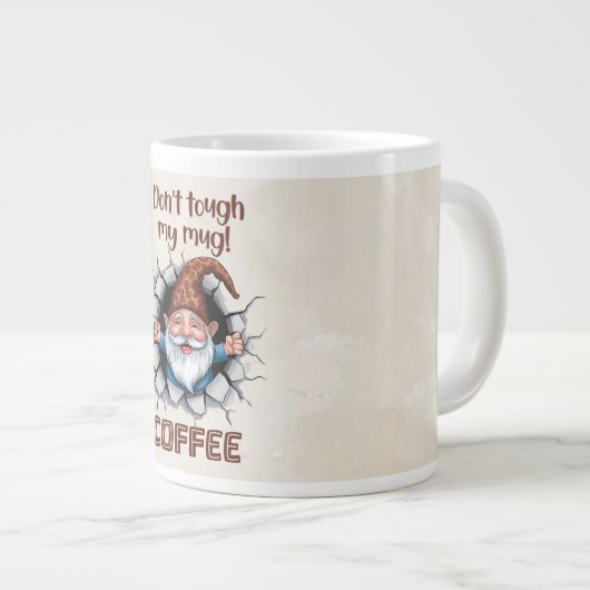Funny Gnome Coffee Mug – “Don’t Touch My Mug (Devant droit)