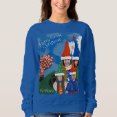 Funny Gnome Family Foto Ugly met Kerstmis Sweater (Voorkant)