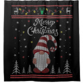 Funny Gnome Merry Kerstmis Douchegordijn (Voorkant)