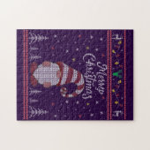Funny Gnome Merry Kerstmis Legpuzzel (Horizontaal)