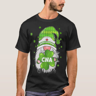 Funny Gnome met Shamrock CNA Zurse St Patricks Da T-shirt