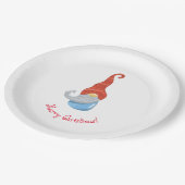 Funny gnome papieren bordje (Gekanteld)