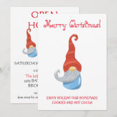 Funny Gnome Party Invitation – Whimsical Cute  (Devant / Derrière)