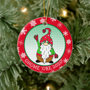 Funny Gnome Pun Kerstmis Keramisch Ornament