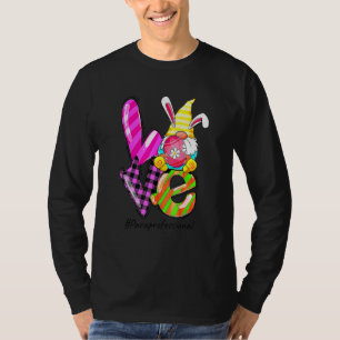 Funny Gnome Teach Love Inspire Paraprofessional Ea T-shirt