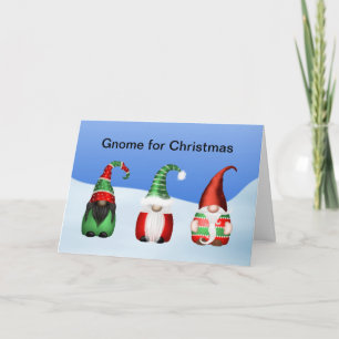 Funny Gnome voor Kerstmis - Drie Gnomen Kerstmis Kaart