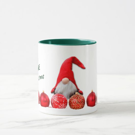 Funny Gnome voor Kerstmis Mok (Midden)