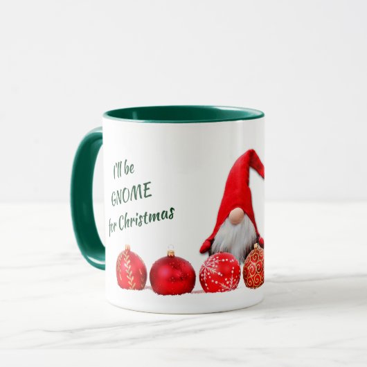 Funny Gnome voor Kerstmis Mok (Voorkant links)