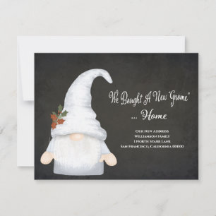 Funny Gnome We hebben nieuwe adresvakantie verplaa Aankondiging