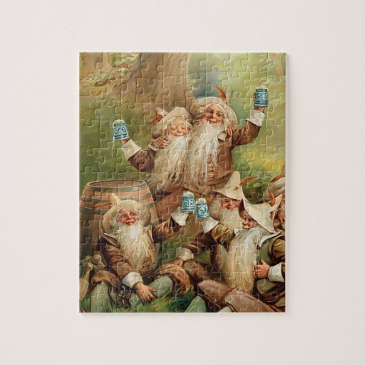 Funny Gnomen Drink Beer  Advert Legpuzzel (Verticaal)